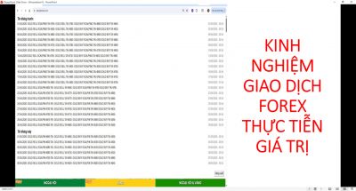 KINH NGHIỆM GIAO DỊCH FOREX THỰC TIỄN GI&Aacute; TRỊ