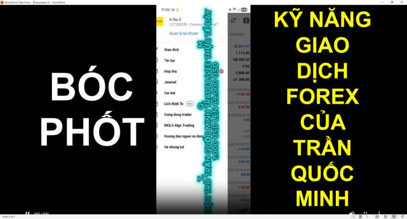GIÁ TRỊ THỰC CHIẾN FOREX CỦA TRẦN QUỐC MINH CHIA SẺ