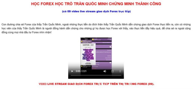 HỌC FOREX HỌC TR&Ograve; TRẦN QUỐC MINH CHỨNG MINH TH&Agrave;NH C&Ocirc;NG