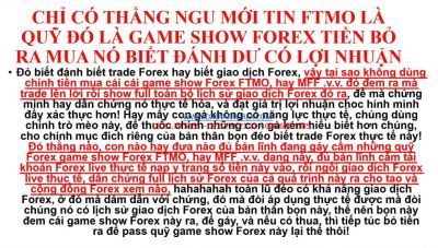 CHỈ CÓ THẰNG NGU MỚI TIN FTMO LÀ QUỸ ĐÓ LÀ GAME SHOW FOREX TIỀN BỎ RA MUA NÓ BIẾT ĐÁNH DƯ CÓ LỢI NHUẬN