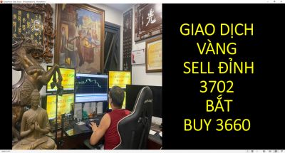 TRẦN QUỐC MINH THỰC CHIẾN GIAO DỊCH VÀNG SELL ĐỈNH 3702