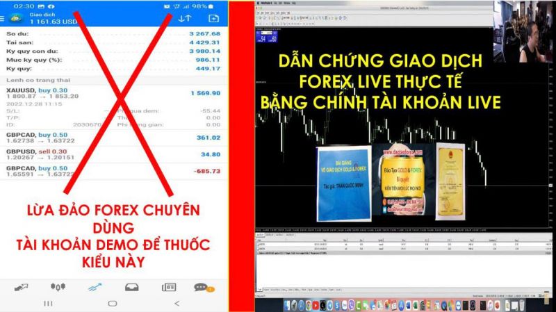 CẢNH BÁO CHIÊU TRÒ GIAO DỊCH FOREX CHỤP HÌNH ĐIỆN THOẠI LỆNH ĂN